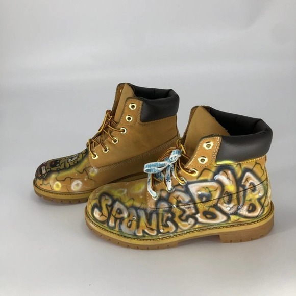 Timberland Boys Lace Up Waterproof Wheat Boots 6 - Picture 7 of 12